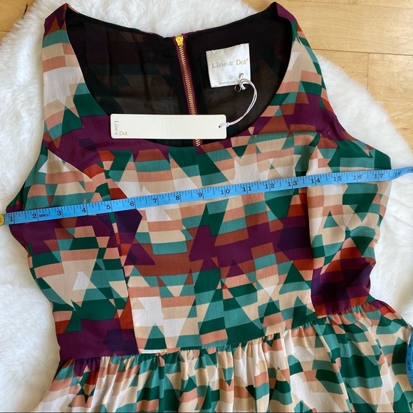 SOLD - Revolve | Line & Dot Geometric Print Silk Dress - Picture 4 of 13